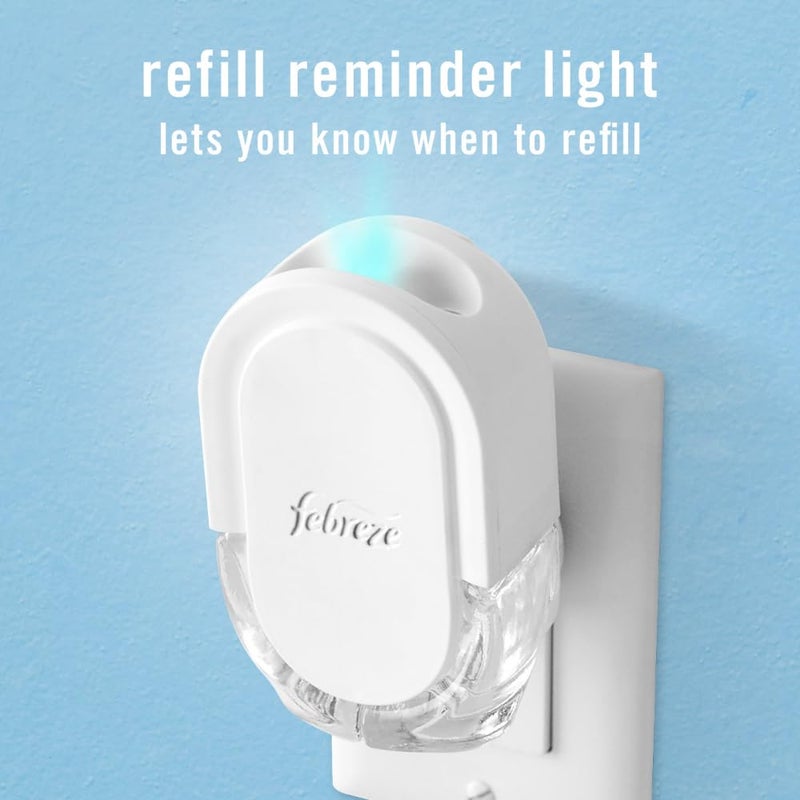 febreze Febreze Plug In Air Freshener, Odor-Fighting Scented Oil Refill, Air Fresheners for Home and Bathroom and Kitchen, Long Lasting for Strong Odors, Linen & Sky Scent, 0.87oz Refills, 3 Count (Pack of 1)  - Image 5