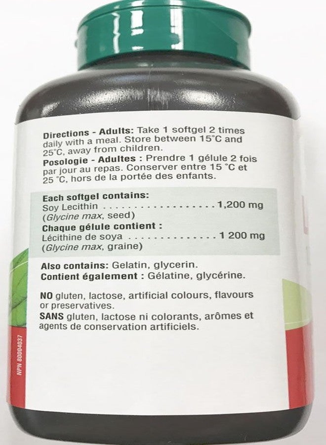 Jamieson Lecithin 1,200 mg, 100 Softgels - Source of Choline Liver Protection - Image 2