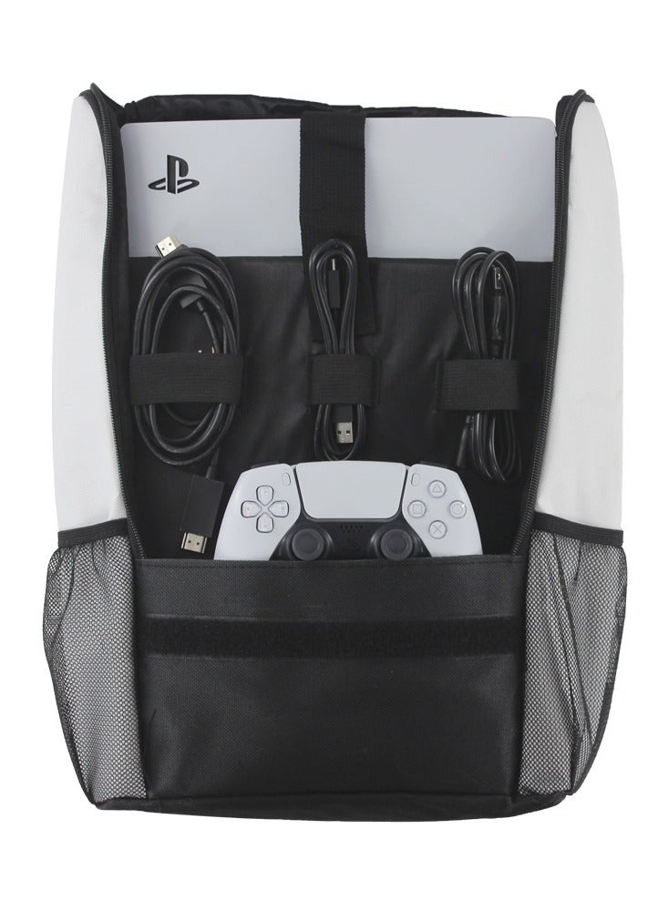 Captaintech PS5 Game Console Backpack - Carrying Case for PS5 Suitable for Travel Suitcase Compatible with Playstation 5 Console and Accessories - PS5 Adjustable Handle Bag with Strap (Black) - Image 3