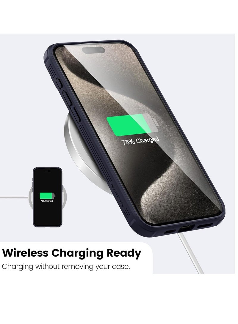 MUNTAQI iPhone 15 Pro Max Case with Sliding Camera Cover [Upgraded Lens Protection] [Hard PC+TPU Bumper], Slim Shockproof Protective Phone Case 6.7" 2023, Dark Purple - Image 3