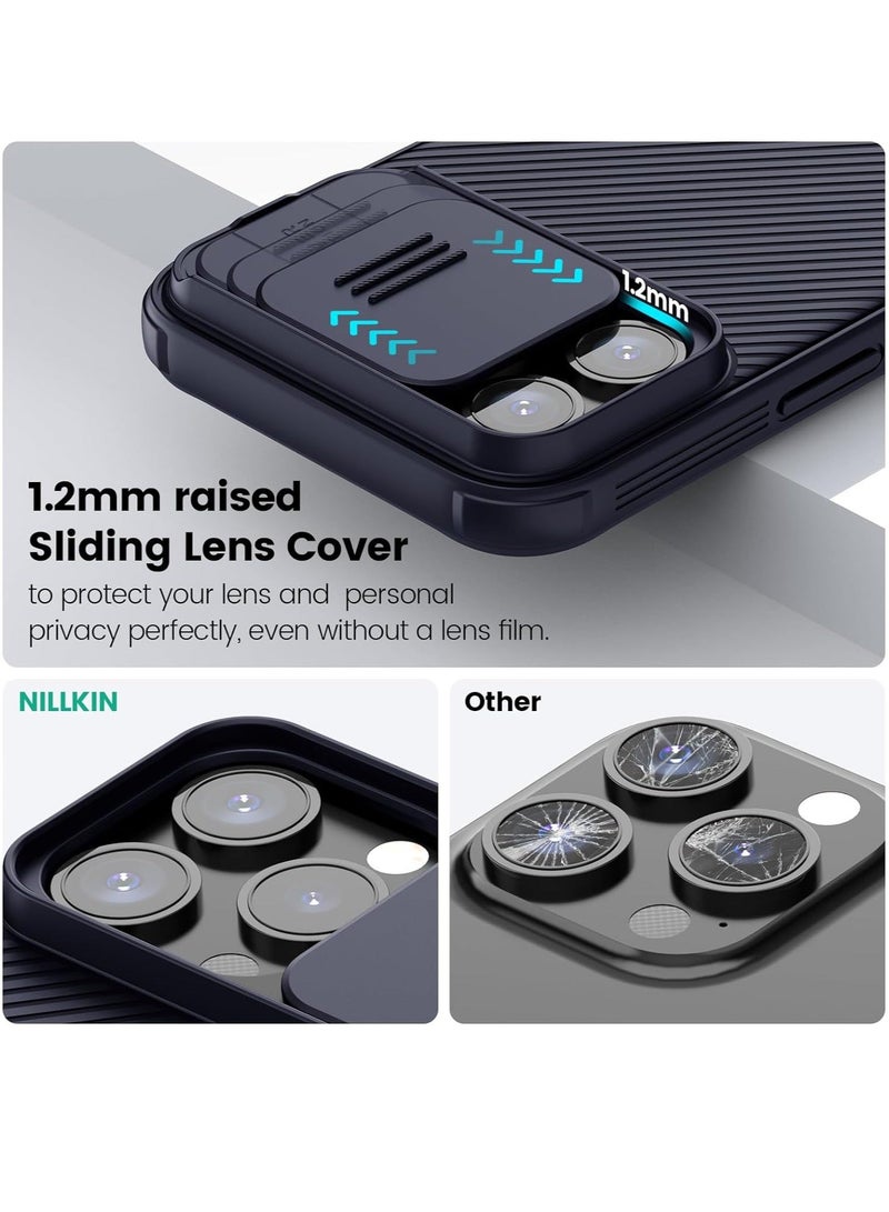 MUNTAQI iPhone 15 Pro Max Case with Sliding Camera Cover [Upgraded Lens Protection] [Hard PC+TPU Bumper], Slim Shockproof Protective Phone Case 6.7" 2023, Dark Purple - Image 2