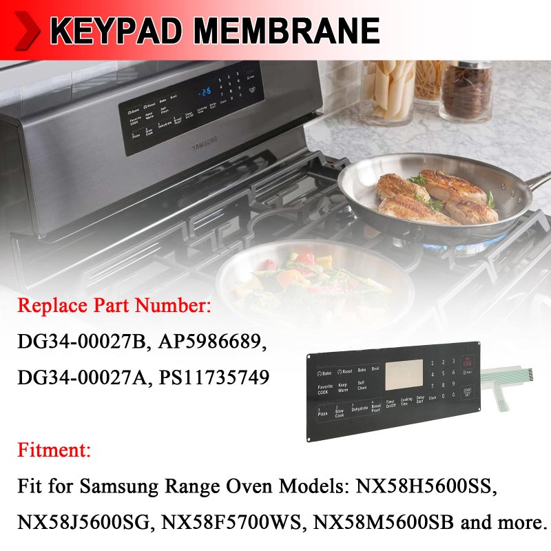 Replacement Membrane Switch Touchpad for Samsung Range Oven - Image 2