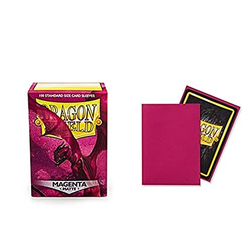 Dragon Shield Matte Magenta Standard Size 100 ct Card Sleeves Individual Pack - Image 1
