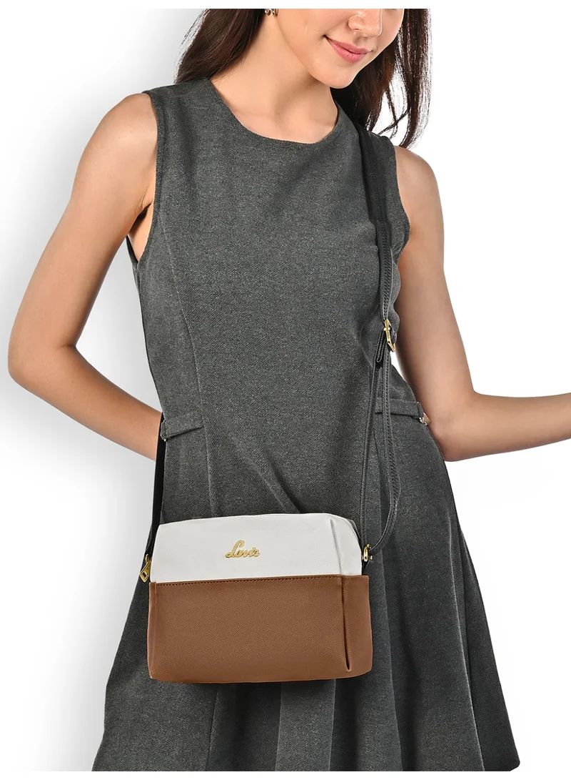 لافي حقيبة كتف نسائية إلين بألوان متداخلة أفقياً لون بني