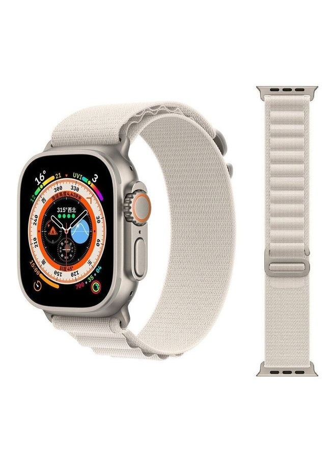 Captaintech - 4Pack for Apple Watch Alpine Loop Band 49mm/45mm/44mm Nylon Woven Sport Strap Compatible with iWatch Series 8/Ultra/7/SE/6/5/4/3/2/8 White/Green/Orange/Black - Image 1