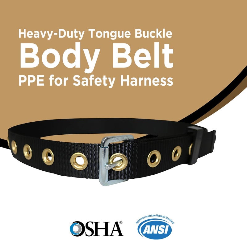 afp Tongue Buckle Body Harness, Heavy-Duty Tool Safety Belt, Construction Fall-Protection (OSHA/ANSI) - Image 2