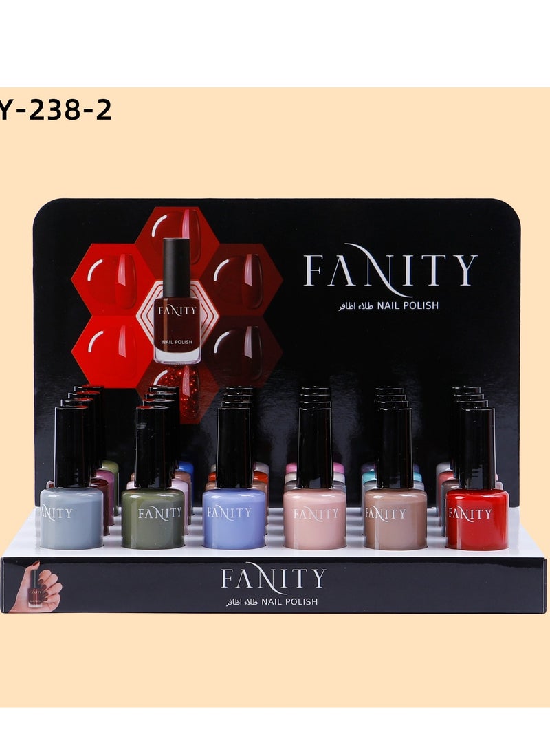 FANITY Nail polish set contains 24 multi-colored pieces 
