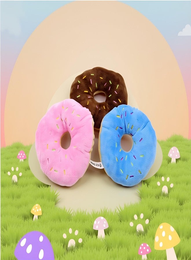 GOUDOGEDC 3 Pcs Colorful Pet Toy Donut-Shape Squeaky Squeaker Puppy Dog Pet Cat Kitten Sound Chews Toy Random Color Sturdy and Practical Simple and Sophisticated Design，Toys，Dog Squeak Toys - Image 4