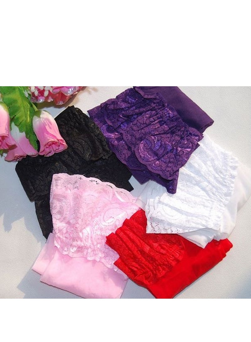 Women Lace Top Sheer Thigh High Stocking - Image 2