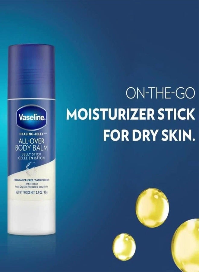 Vaseline Healing Jelly Body Balm Stick for Dry Skin Relief Unscented Targeted Healing for Hard-To-Reach Spots 40 g - Image 2