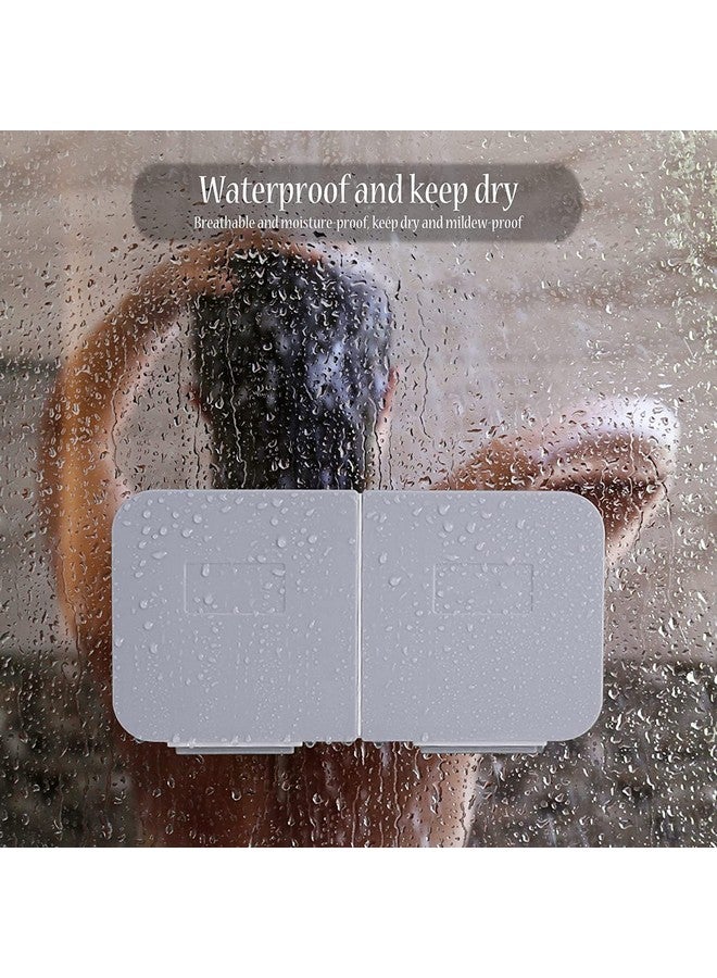 HOUSE OF QUIRK House of Quirk Ear Swab Holder Wall Mounted for Cotton Swabs, Cotton Ball, 10 Oz Q-tip Dispenser for Bathroom Storage Organization, Makeup Organizer - Grey  - Image 5