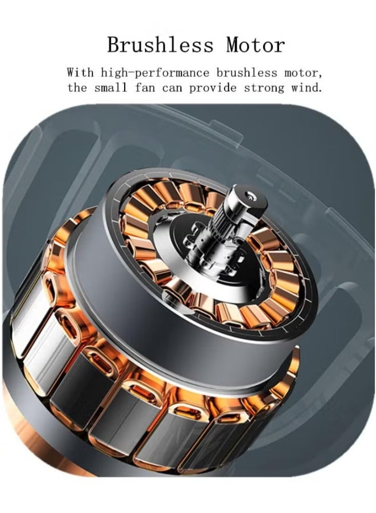 بايكو مروحة كهربائية صغيرة محمولة قابلة لإعادة الشحن عبر USB - مروحة كرتونية صامتة محمولة، أجهزة كمبيوتر مكتبية، والاستخدام الشخصي - رياح قوية، صغيرة، هادئة، بحجم الجيب، وقابلة للشحن (متعددة الألوان) - Image 2