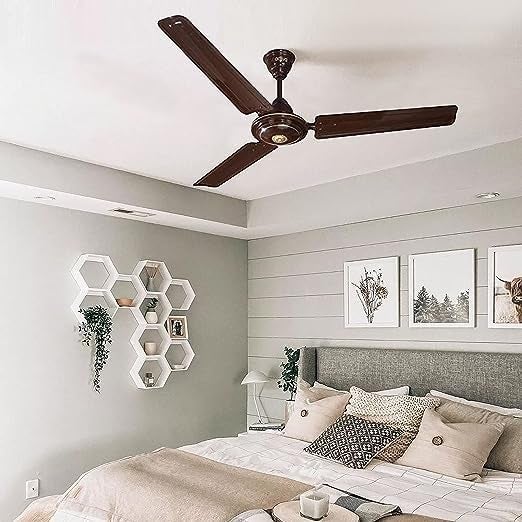 ACTIVA Apsara 1200mm Ceiling Fan, 390 RPM High Speed Air Delivery, 60 Watt Cooper Winding Motors, Anti Dust Coating, Less Noise, Large Sweep, 2 Years Warranty (Brown) - Image 5
