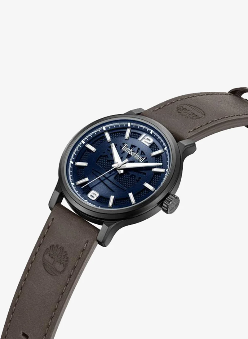 تمبرلاند Driscoll Blue Dial Leather Strap Analog Watch for Men, 43mm