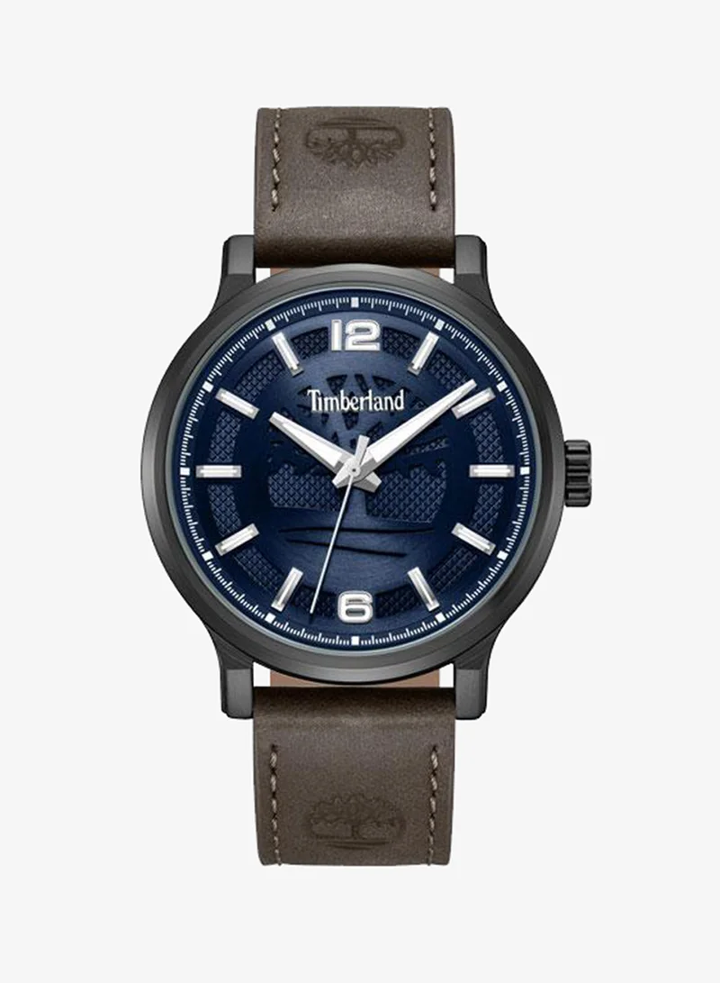 تمبرلاند Driscoll Blue Dial Leather Strap Analog Watch for Men, 43mm