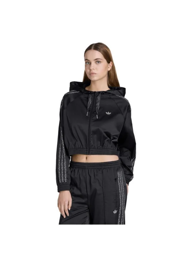 PEARL CROPPED ZIP HOODIE