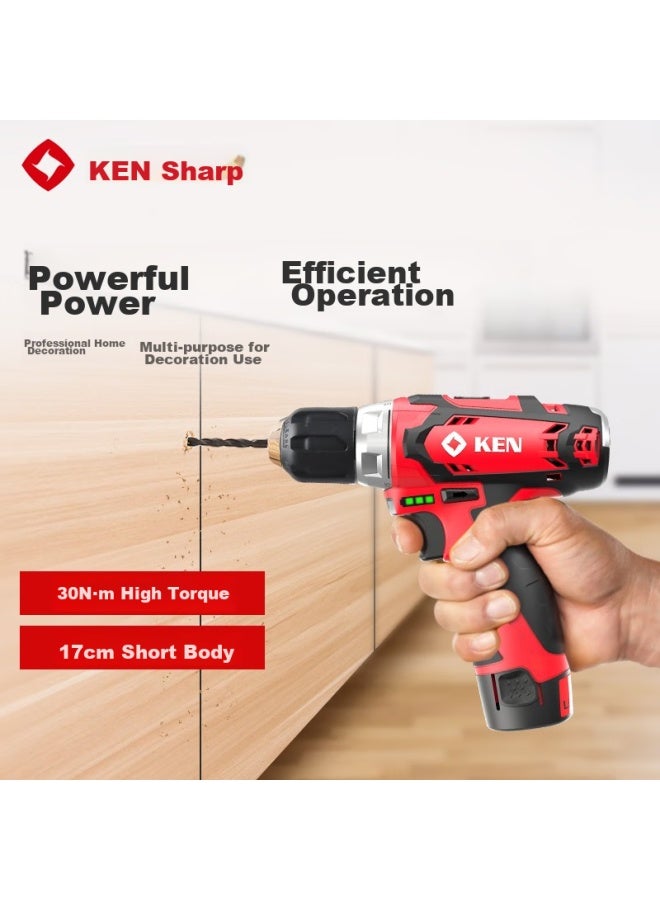 KEN Ruiqi Lithium Battery Drill Bl6012c, Cordless Drill, 12v Electric Screwdriver, Household Power Tool - Image 3