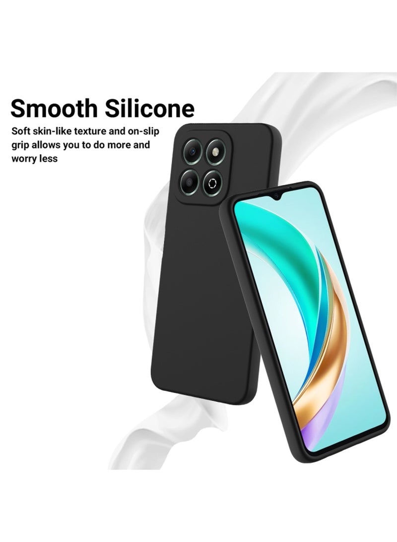 Wtech Honor X6b 5G 2024 Premium Liquid Silicone Case Cover - Black - Image 3