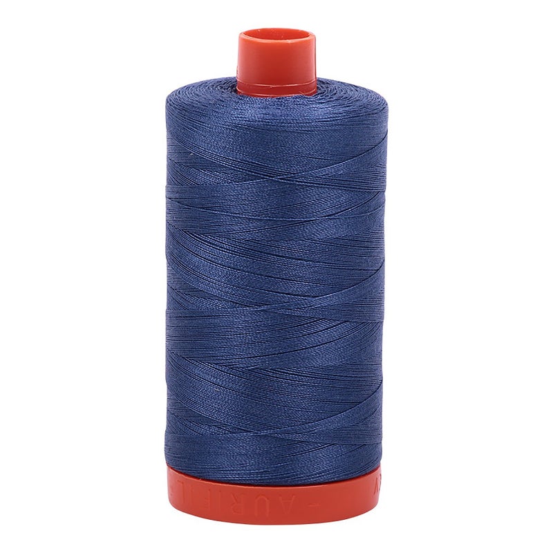 Aurifil A10502775 Solid 50wt 1422yds Steel Blue Mako Cotton Thread