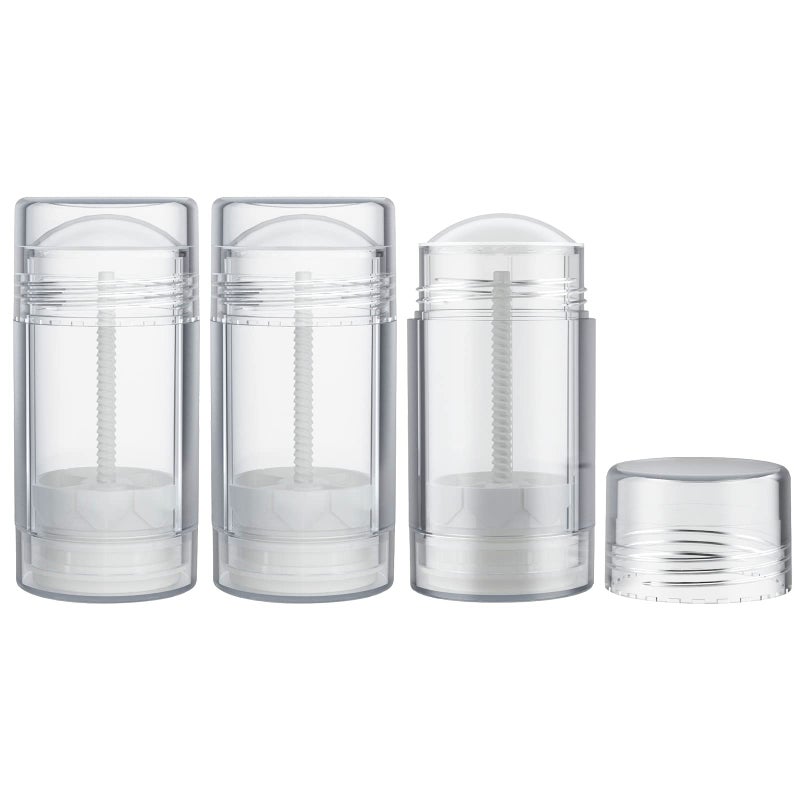 Tekson 25oz Empty Refillable Deodorant Containers 3PCS TwistUP Containers Tubes Empty Balm Travel for Lotion StickClear