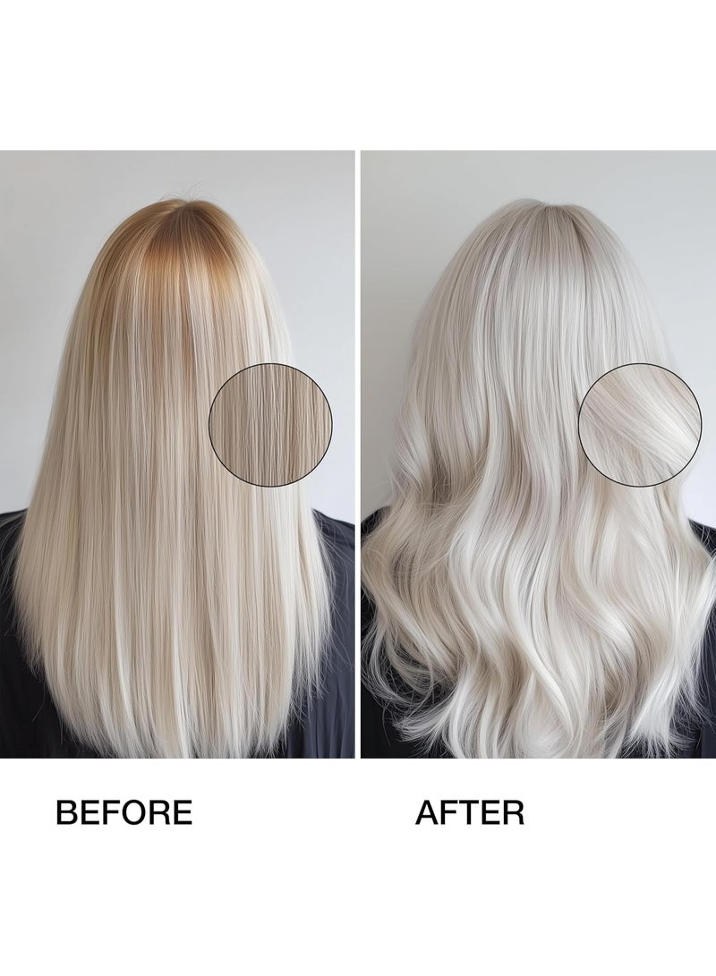 GK HAIR Global Keratin Leave In Bombshell Purple Cream (3.4 Fl Oz/100ml) Conditioning Smoothing Moisturizing Hydrating Frizz Control for Blonde Damaged Hair Removes Yellow Brassy Tones Flyaways - Image 2