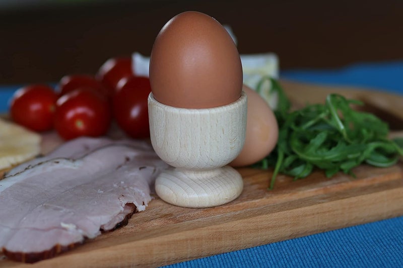 EFO Wooden Egg Cups - Boiled Egg Holder - Easter Decor - Arts and Crafts DIY Unfinished Wood - Easter Gift - Egg Cup Set of 4 - Image 3