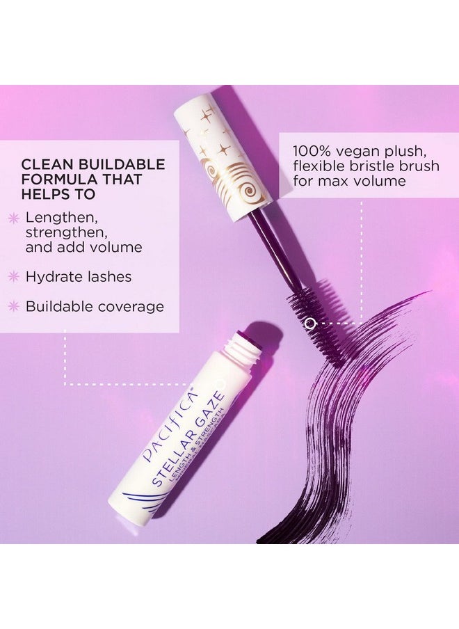 Pacifica ماسكارا Beauty Stellar Gaze Length & Strength بنية اللون لتكثيف وطول الرموش بفيتامين B + جوز الهند وتأثير طبيعي للرموش، خالية من كبريتات السيليكون والبارابين، نباتية وخالية من القسوة، عبوة من قطعتين  - Image 2