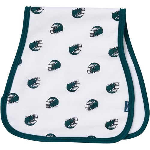 Gerber Baby NFL Team Bandana Bibs and Burp Cloth Set Eagles One Size - Image 3