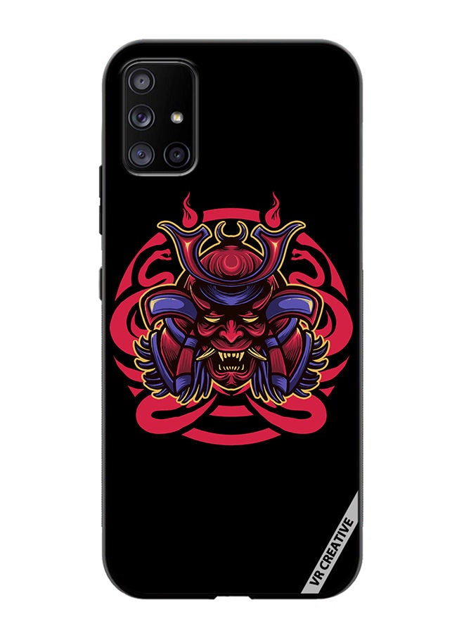 VR CREATIVE Protective Case Cover For Samsung Galaxy A71 5G Japanese Samurai Mask Design Multicolour - Image 1