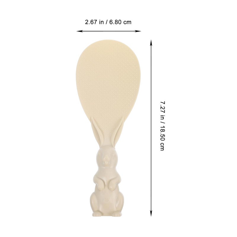 Vertical Rice Paddle Spoon With Stand Non Stick Food Grade PP Kitchen Serving Tool Brown - Image 3