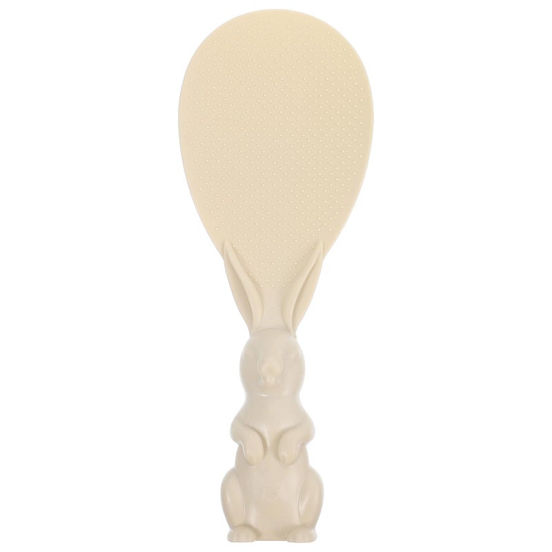 Vertical Rice Paddle Spoon With Stand Non Stick Food Grade PP Kitchen Serving Tool Brown - Image 2