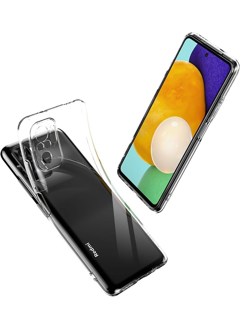 Case Compatible with Xiaomi Redmi Note 10S / Note 10 4G Case Crystal Clear Soft TPU Gel Case Flexible Silicone Anti-Scratch Camera Protection Transparent TPU Cover - Clear - Image 2