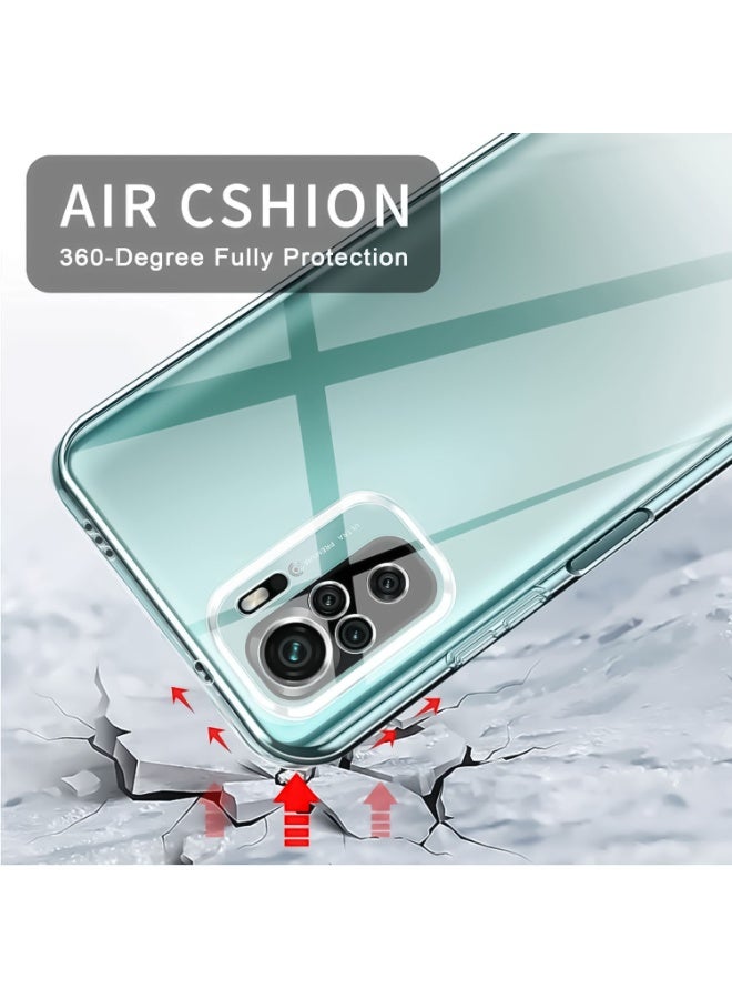 Case Compatible with Xiaomi Redmi Note 10S / Note 10 4G Case Crystal Clear Soft TPU Gel Case Flexible Silicone Anti-Scratch Camera Protection Transparent TPU Cover - Clear - Image 4