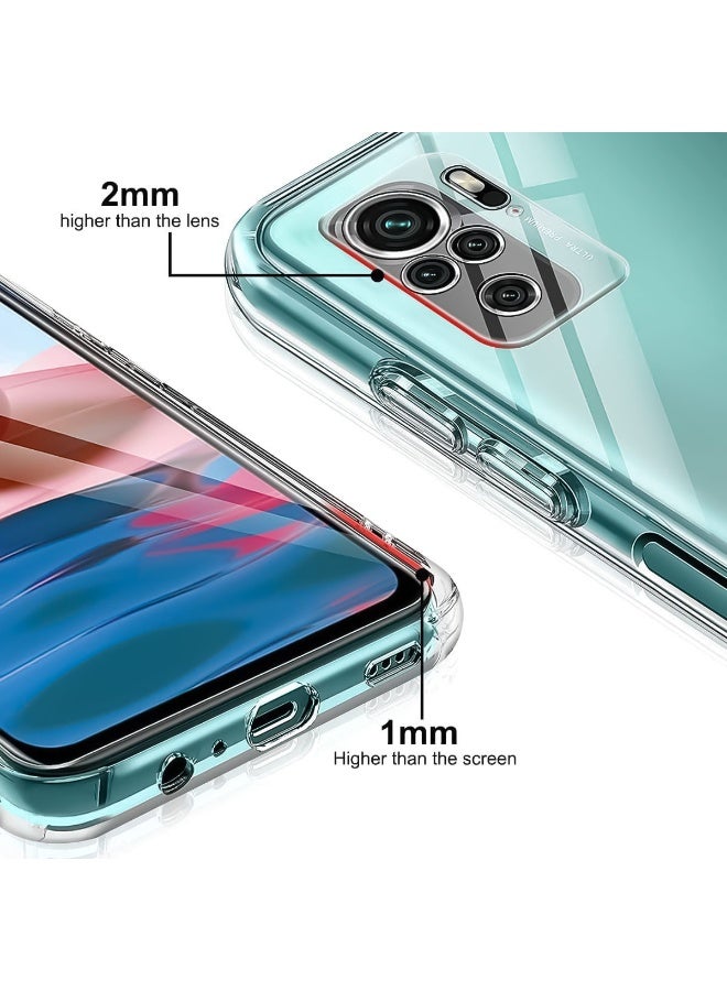 Case Compatible with Xiaomi Redmi Note 10S / Note 10 4G Case Crystal Clear Soft TPU Gel Case Flexible Silicone Anti-Scratch Camera Protection Transparent TPU Cover - Clear - Image 3