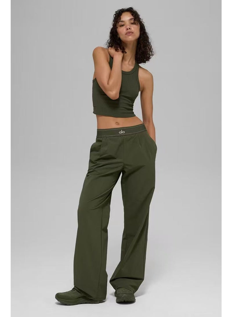 Alo Yoga Women's Straight-Leg Wide-Leg Casual Sport Trousers - Image 1