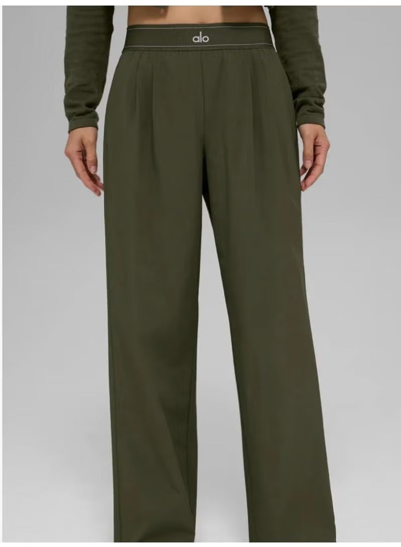 Alo Yoga Women's Straight-Leg Wide-Leg Casual Sport Trousers - Image 2