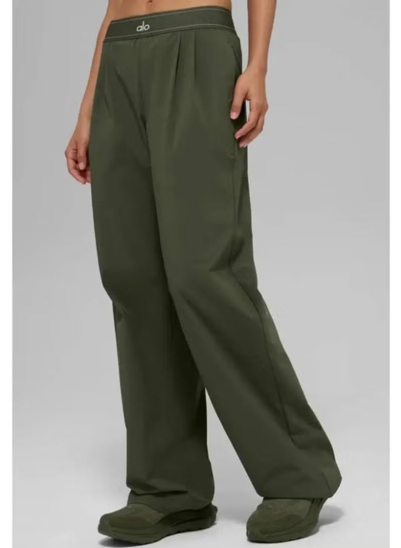 Alo Yoga Women's Straight-Leg Wide-Leg Casual Sport Trousers - Image 4