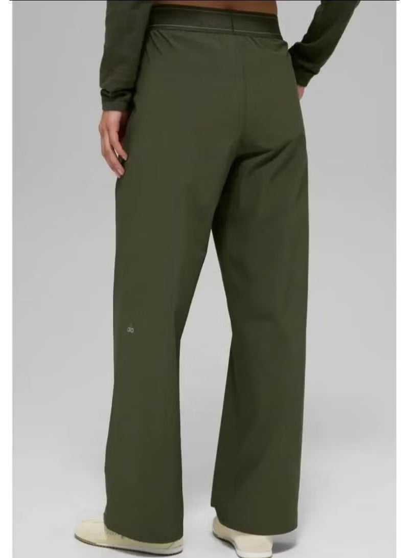 Alo Yoga Women's Straight-Leg Wide-Leg Casual Sport Trousers - Image 3