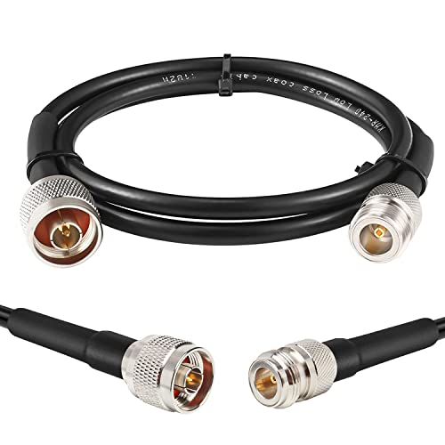 XRDS -RF 3ft N Male to N Female Cable, 50 ohm KMR240 Low Loss N Connector Coax Extension Cable Jumper for WiFi/Ham Radio Antenna, Signal Booster, Router, Amplifier - Image 1