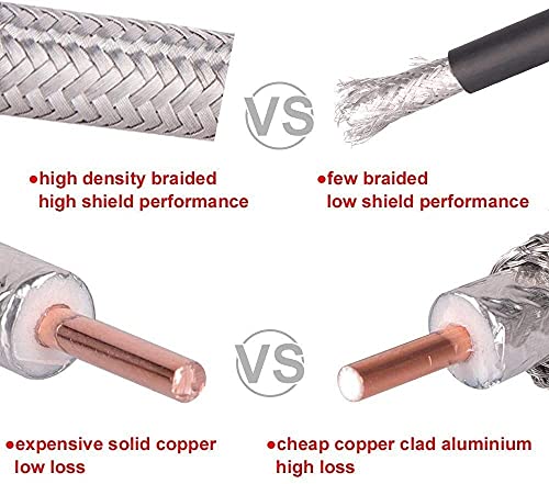XRDS -RF 3ft N Male to N Female Cable, 50 ohm KMR240 Low Loss N Connector Coax Extension Cable Jumper for WiFi/Ham Radio Antenna, Signal Booster, Router, Amplifier - Image 4