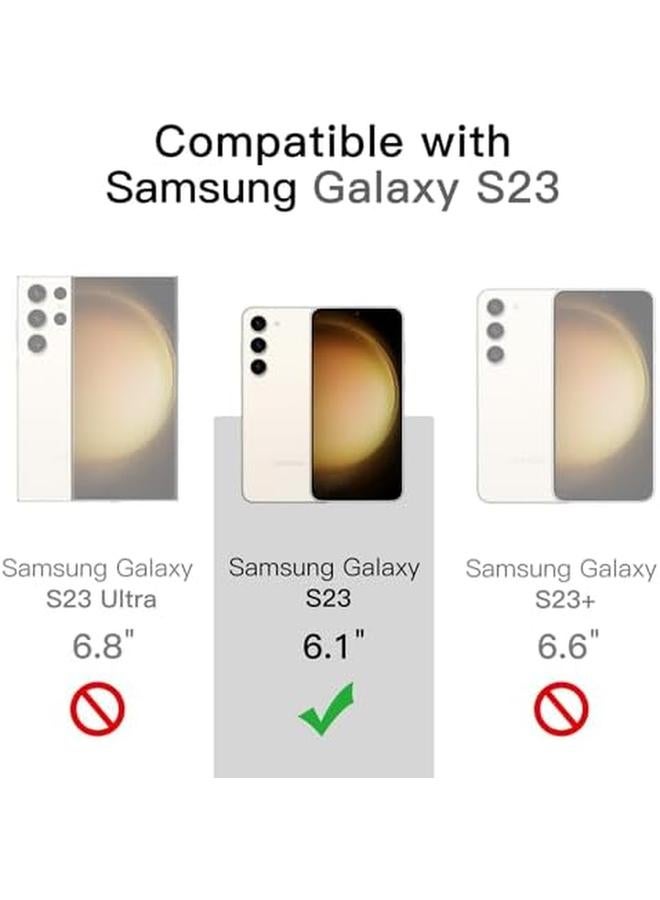جي تيك جراب مغناطيسي لهاتف Samsung Galaxy S23 مقاس 6.1 بوصة متوافق مع Magsafe غطاء حماية مقاوم للصدمات للهاتف غير قابل للاصفرار، شفاف صلب من مادة البولي كربونات - Image 2