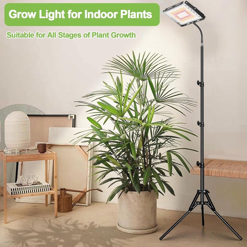 LBW Stand Grow Lights for Indoor Plants, Full Spectrum 96 LEDs Plant Grow Light, Upgraded Floor Grow Lamp with Adjustable Tripod Stand 21-68in, On/Off Switch,Ideal for Tall Large Houseplant Growing - Image 2