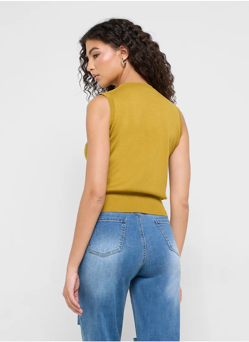 Ginger Lightweight Fine Knit Sweater Vest