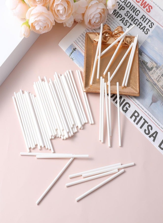 Styquenzer 100 Pcs White Lollipop Sticks, 4 Inch Cake Pop Stick Candy Stick for Cake Pops Lollipop Treat Sticks Paper Sucker for Homemade Candy, Cookies, Dessert and Chocolate（4 Inch） - Image 5