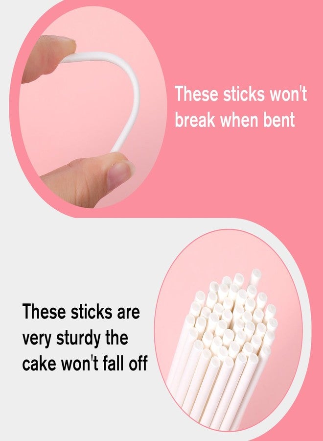 Styquenzer 100 Pcs White Lollipop Sticks, 4 Inch Cake Pop Stick Candy Stick for Cake Pops Lollipop Treat Sticks Paper Sucker for Homemade Candy, Cookies, Dessert and Chocolate（4 Inch） - Image 3