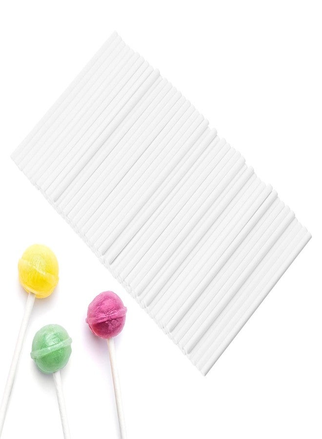 Styquenzer 100 Pcs White Lollipop Sticks, 4 Inch Cake Pop Stick Candy Stick for Cake Pops Lollipop Treat Sticks Paper Sucker for Homemade Candy, Cookies, Dessert and Chocolate（4 Inch） - Image 1