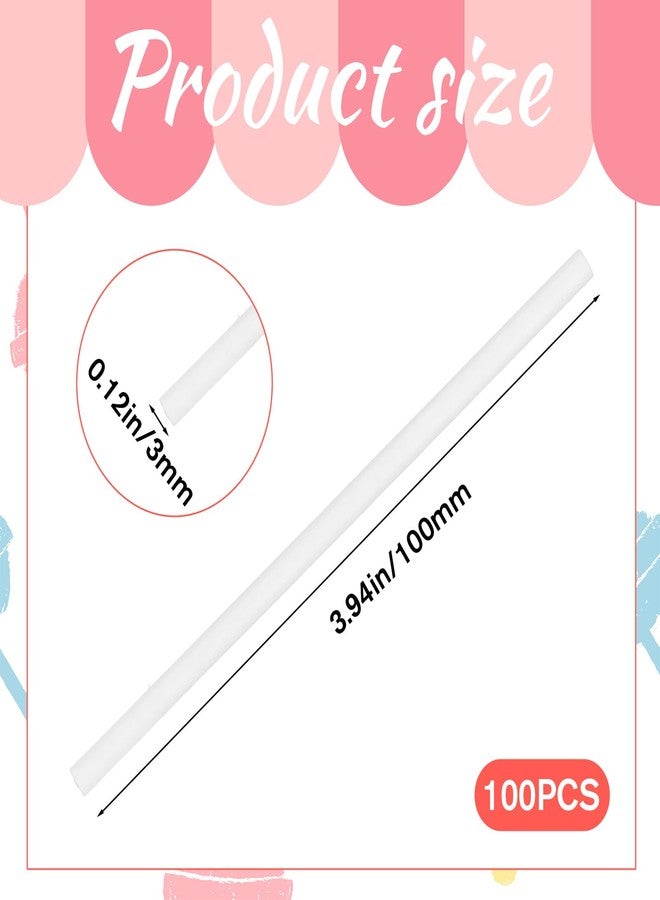 Styquenzer 100 Pcs White Lollipop Sticks, 4 Inch Cake Pop Stick Candy Stick for Cake Pops Lollipop Treat Sticks Paper Sucker for Homemade Candy, Cookies, Dessert and Chocolate（4 Inch） - Image 4