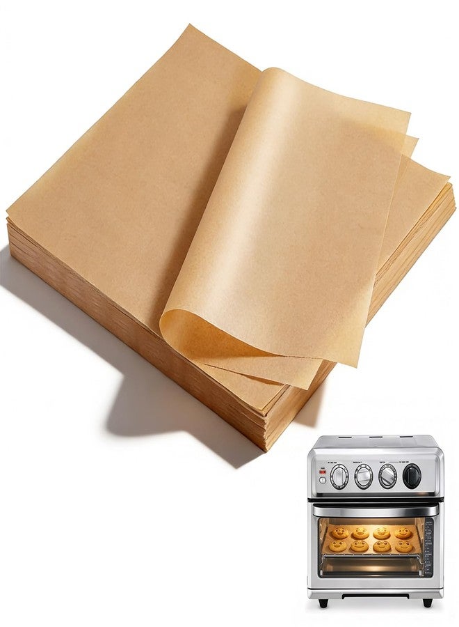 Xaajooio 300 Pcs Disposable Natural Brown Parchment Paper Sheets 12x16 Inches Precut Non-Stick Baking Paper for Oven Air Fryer Cooking Grilling Steaming - Image 1