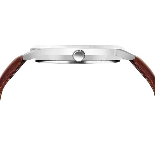 LOUIS DEVIN Brown Leather Strap Analog Wrist Watch for Men (Brown Dial) | LD-GR079-BRWN - Image 5