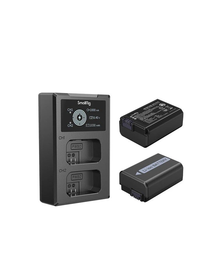 SmallRig NP-FW50 Camera Battery and Charger Kit Camera Battery Charger - Image 2